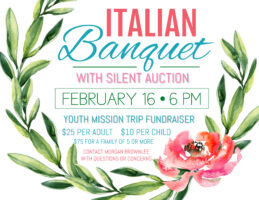 Italian Banquet with Silent Auction February 16th at 6:00 PM Featured Image