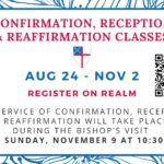 Confirmation, Reception and Reaffirmation Classes Aug 24 – Nov 2 Thumbnail