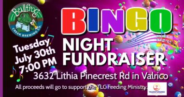 Music Bingo Fundraiser at Bullfrog Creek Brewing Co. July 30th at 7:00 PM Featured Image