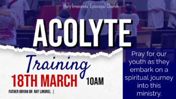 Acolyte Training – March 18th at 10:00 AM Featured Image