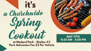 Churchwide Spring Cookout May 17th, 11:30 a.m. Featured Image