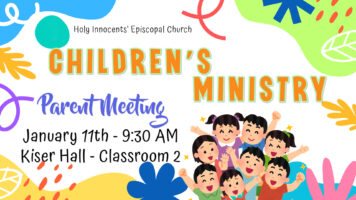 Children’s Ministry Volunteer Meeting – Feb 4th 7:00 p.m. Featured Image
