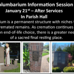 Columbarium Information Session – January 21st After 10:30 a.m. Service Thumbnail