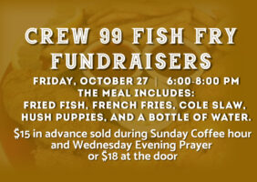 Venturing Crew 99 FISH FRY fundraiser October 27th, 6-8 PM Featured Image