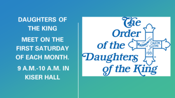 The Order of the Daughters of the King Monthly Meeting – First Saturday of Each Month Featured Image
