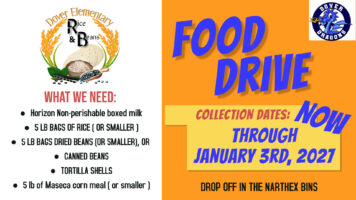Dover Elementary Food Drive at Holy Innocents’ until January 3rd. Featured Image