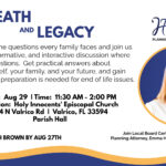 Life, Death, and Legacy August 29, 11:30 – 2:00 PM Thumbnail