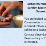 Eucharistic Visitor Training-March 13th, Sunday at Noon in classroom #3 Thumbnail