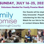 Family Promise, July 16-23, Volunteers Needed Thumbnail
