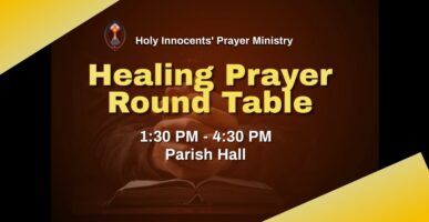 Healing Prayer Round Table December 17th, 1:30 – 4:30 p.m. Featured Image