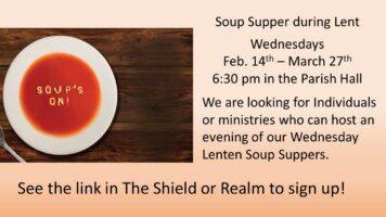 Evening Prayer & Lenten Soup Suppers- Wed Night Ministry Featured Image