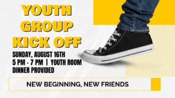 Youth Group Kickoff – August 16th, 5:00 – 7:00 PM Featured Image